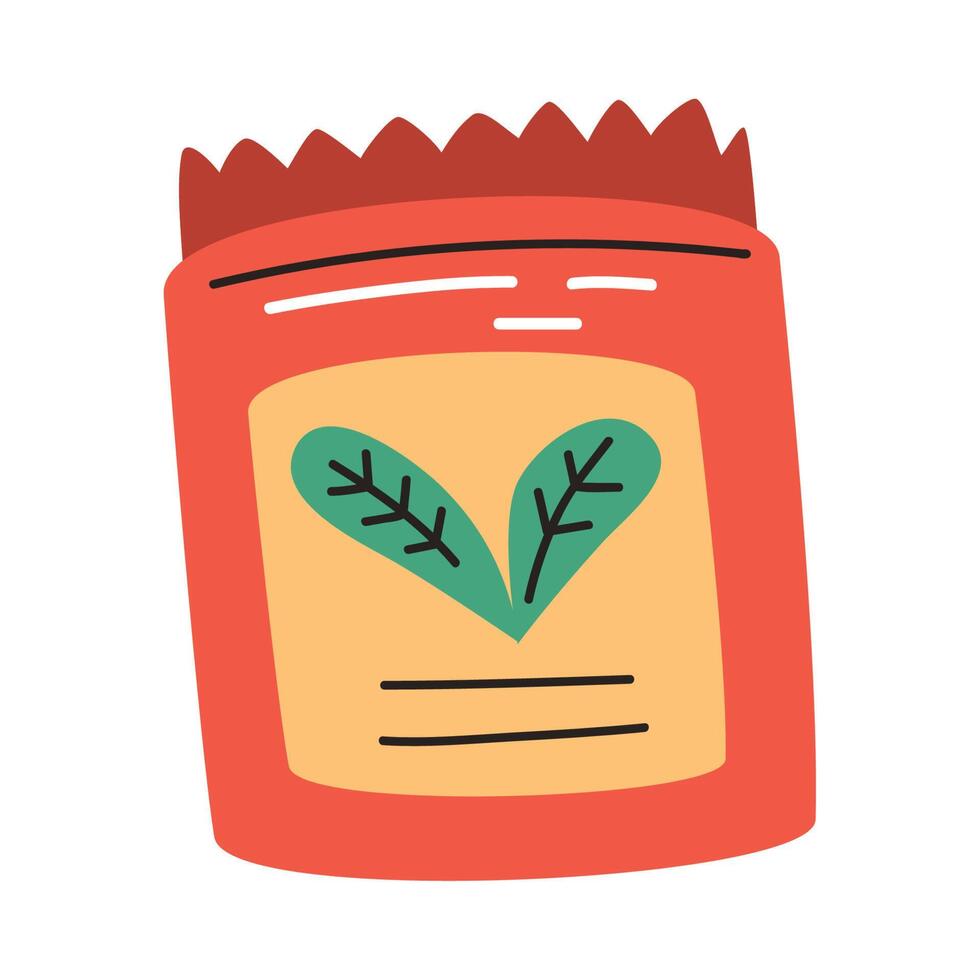 gardening seeds bag vector