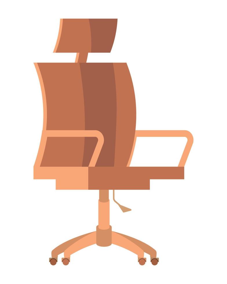 silla de oficina naranja vector