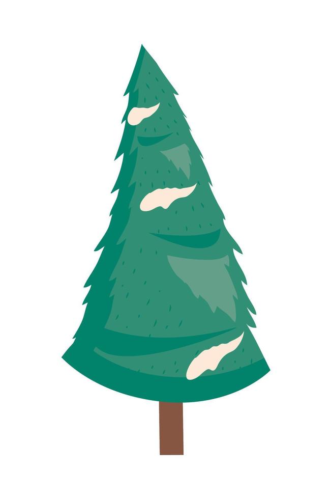 pine tree with snow vector
