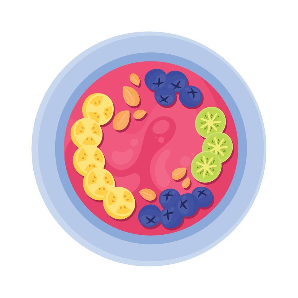 fruits and nuts breakfast vector