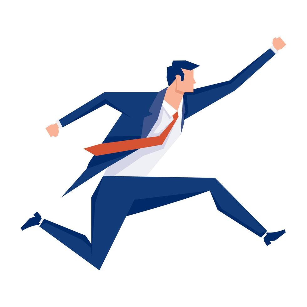 business man running vector