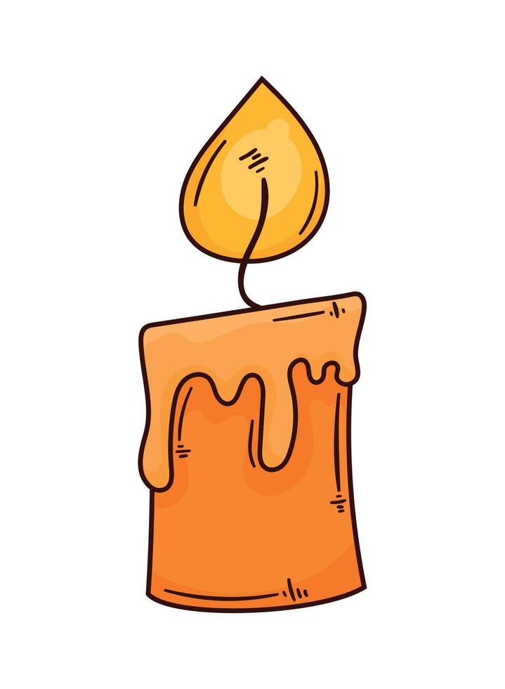 candle wax on fire vector