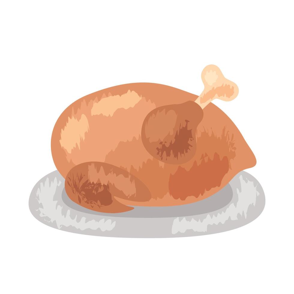 comida de pavo de acción de gracias vector