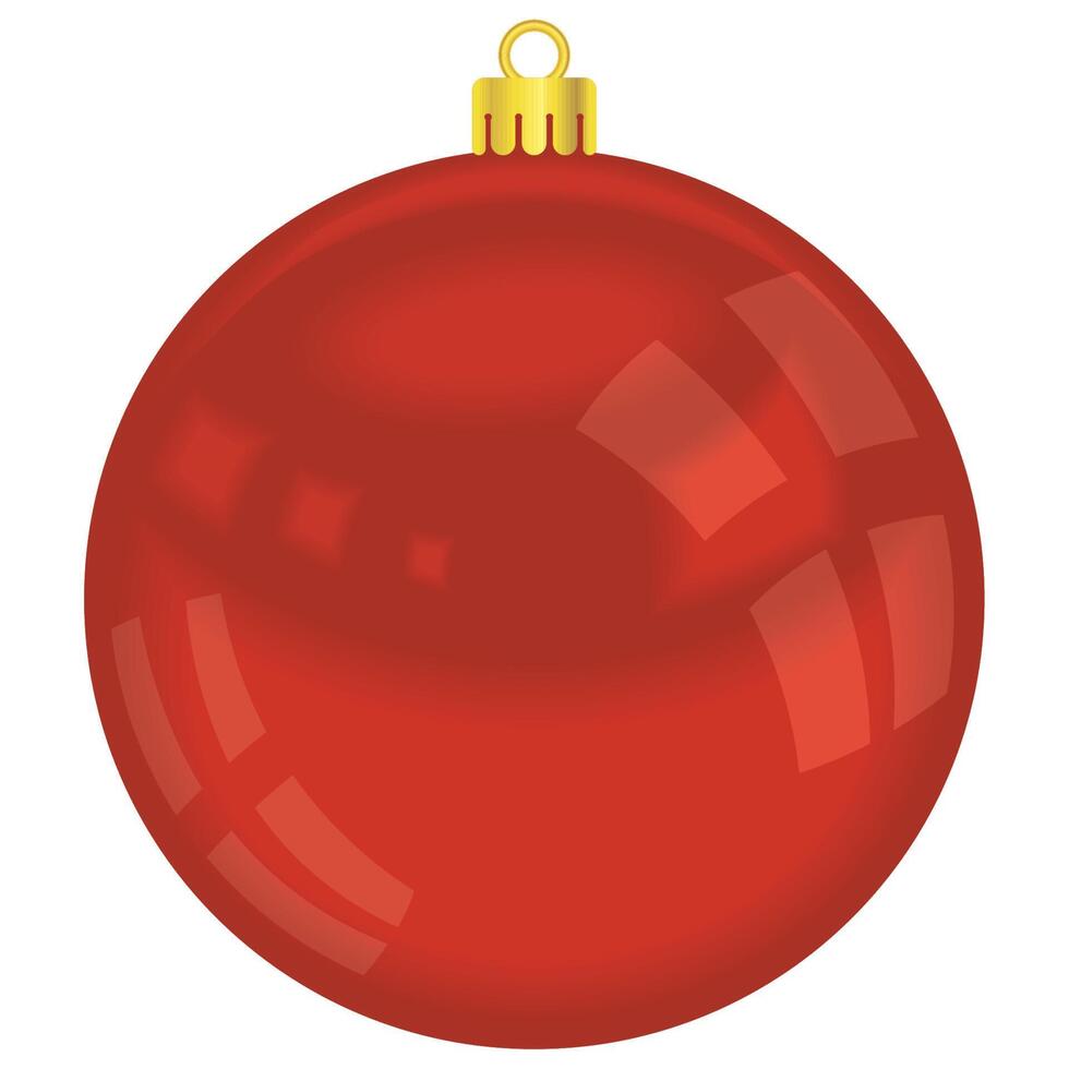 bola roja de navidad vector