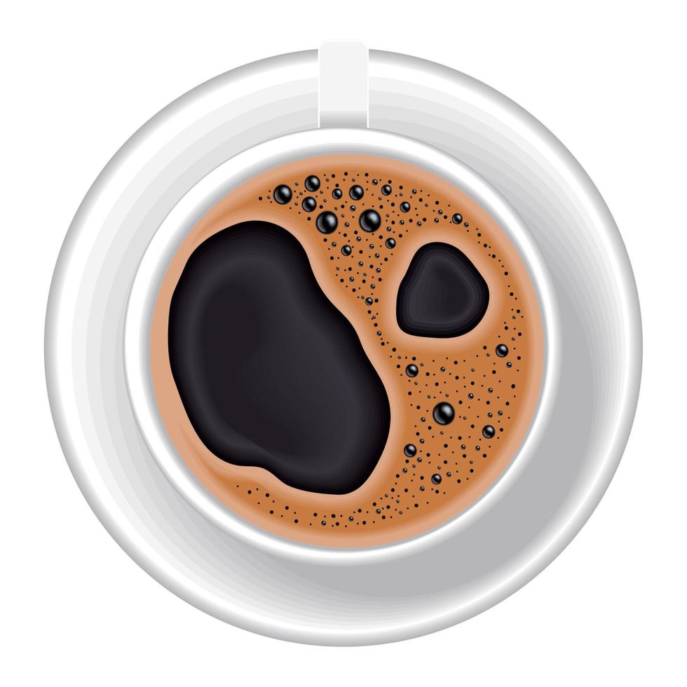 taza de cafe en plato vector