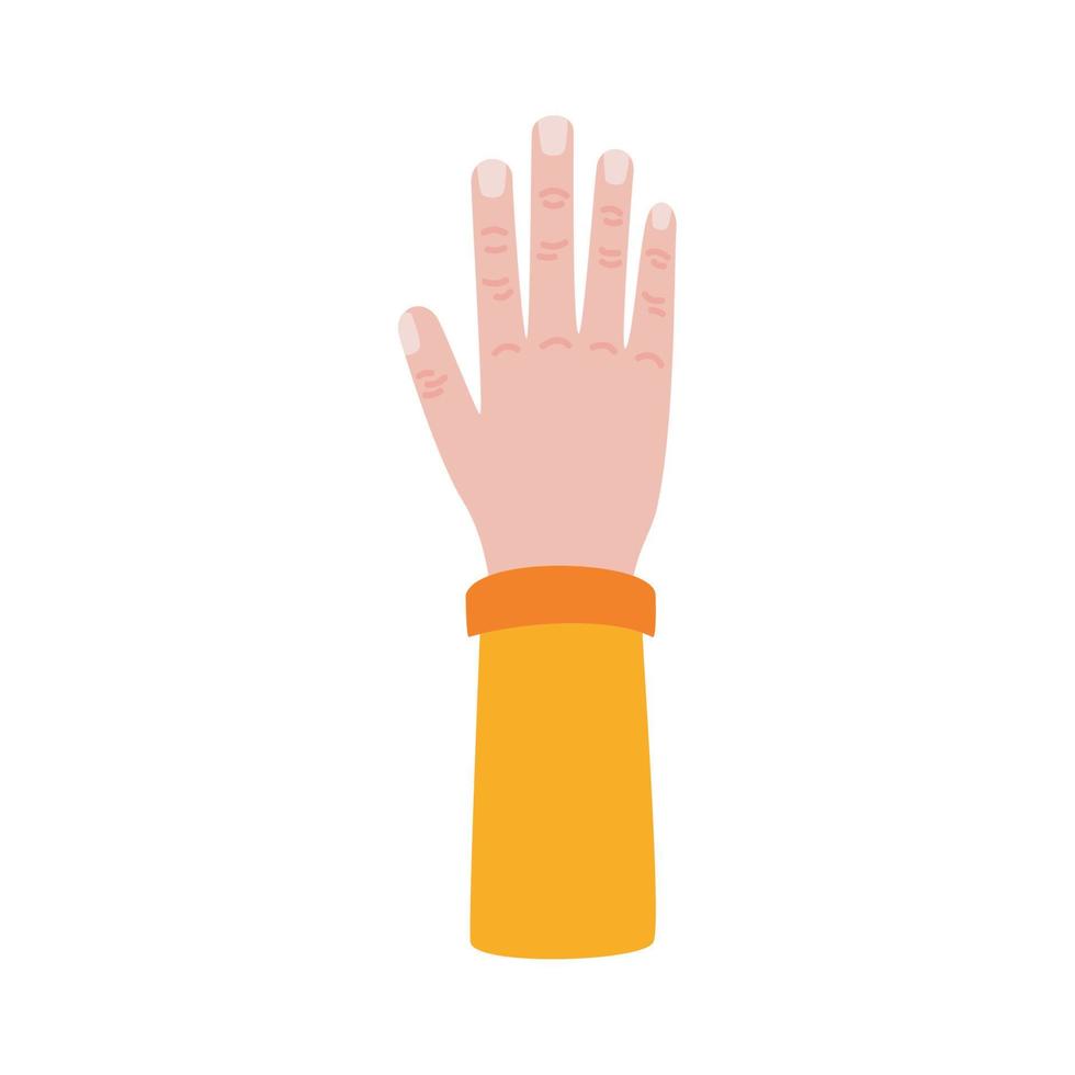 hand human stoping vector