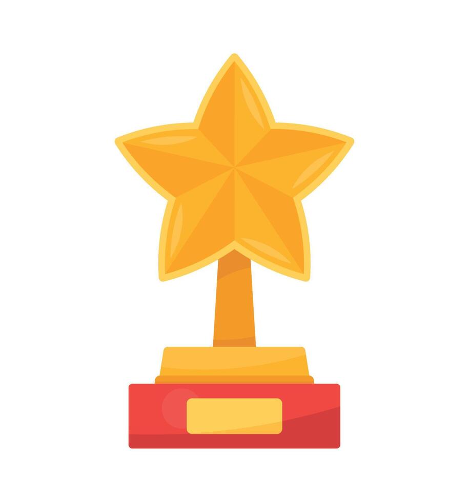 star trophy golden award vector