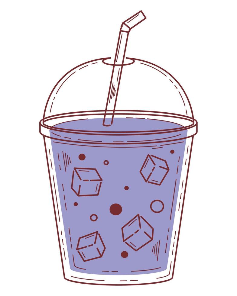 fresh purple detox drink vector