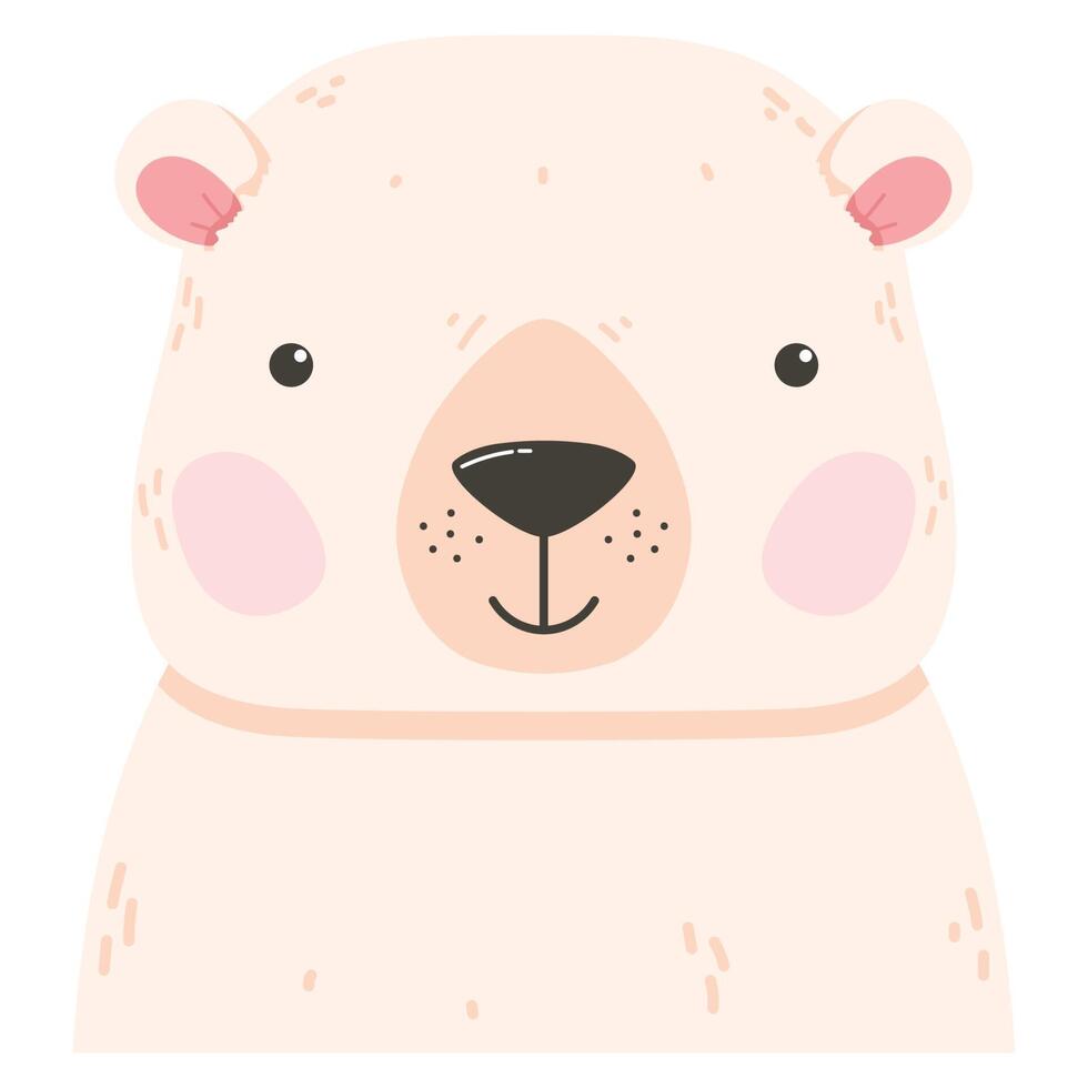 cute polar bear animal vector