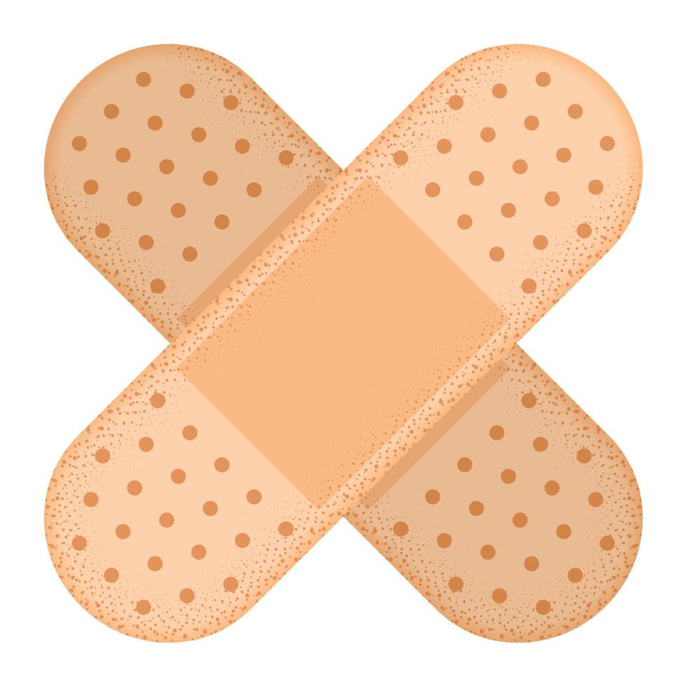 cure bandages crossed vector