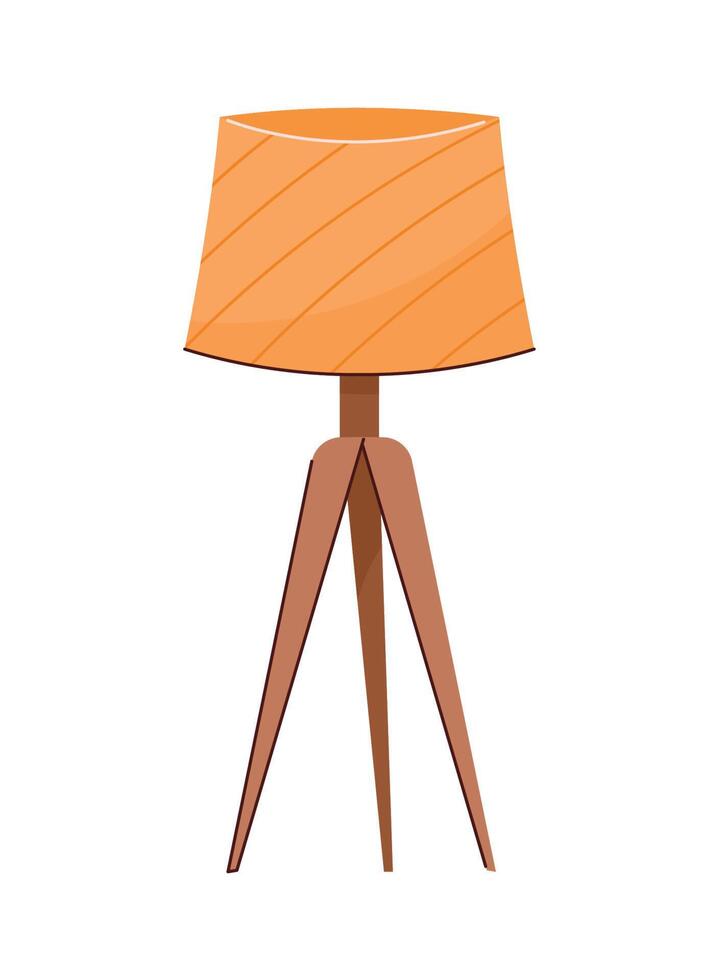 home wooden lamp furniture vector