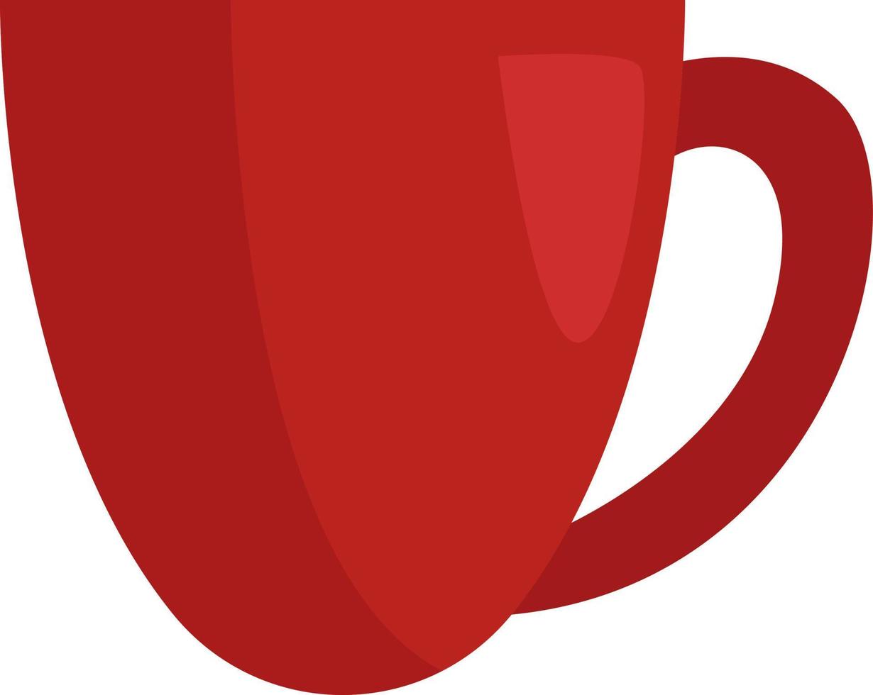 Red mug, illustration, vector, on a white background. vector