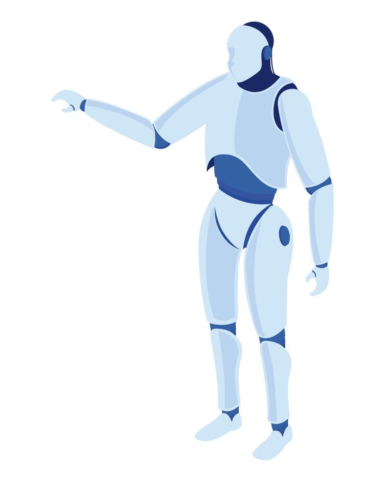 ai robot standing vector