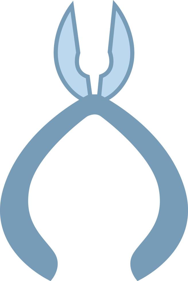 Dental forceps, illustration, vector on white background.