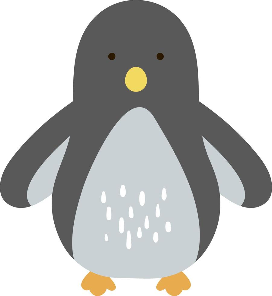 Cute blue penguin, illustration, vector on white background.