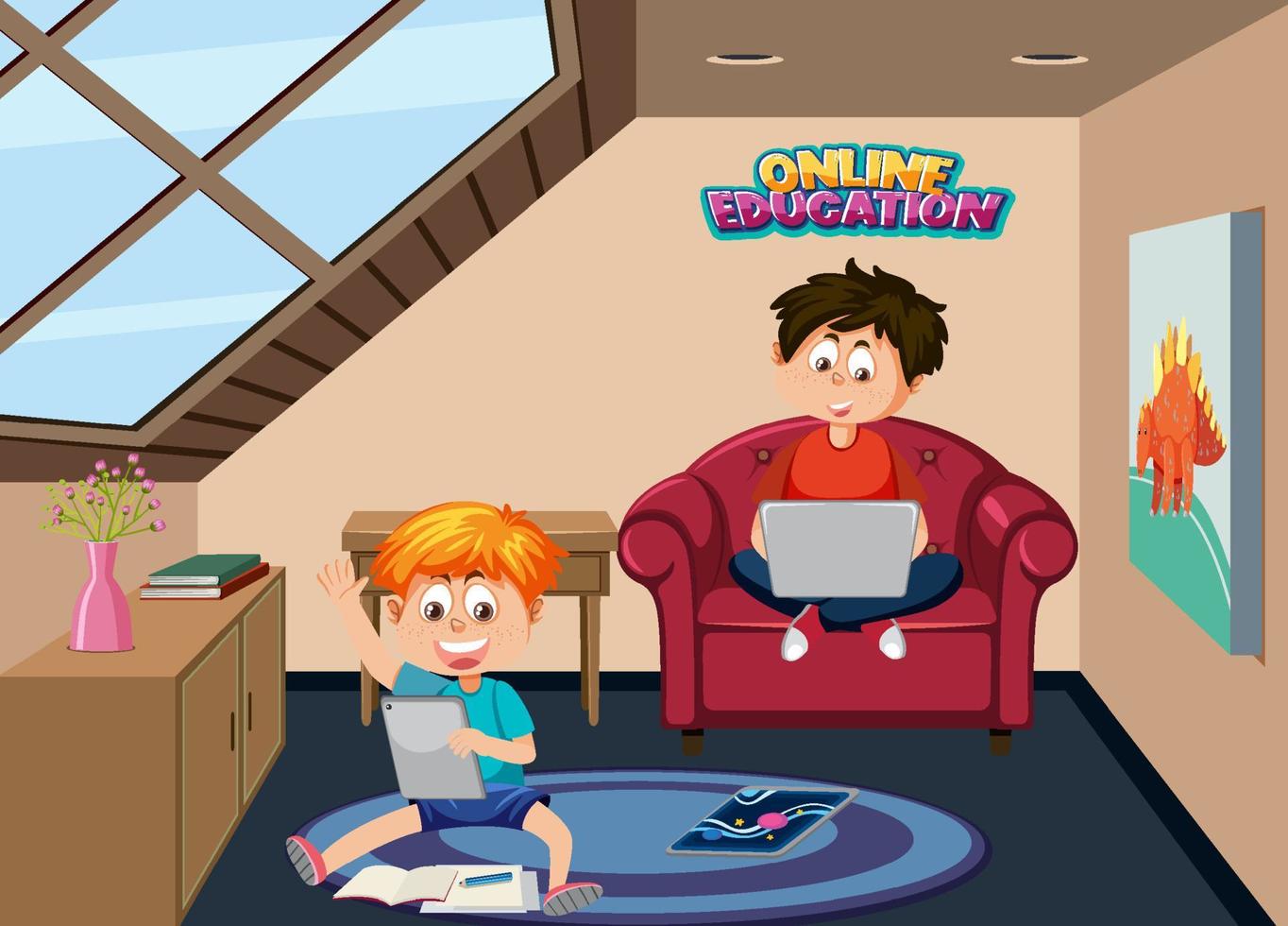 Online learning at home vector