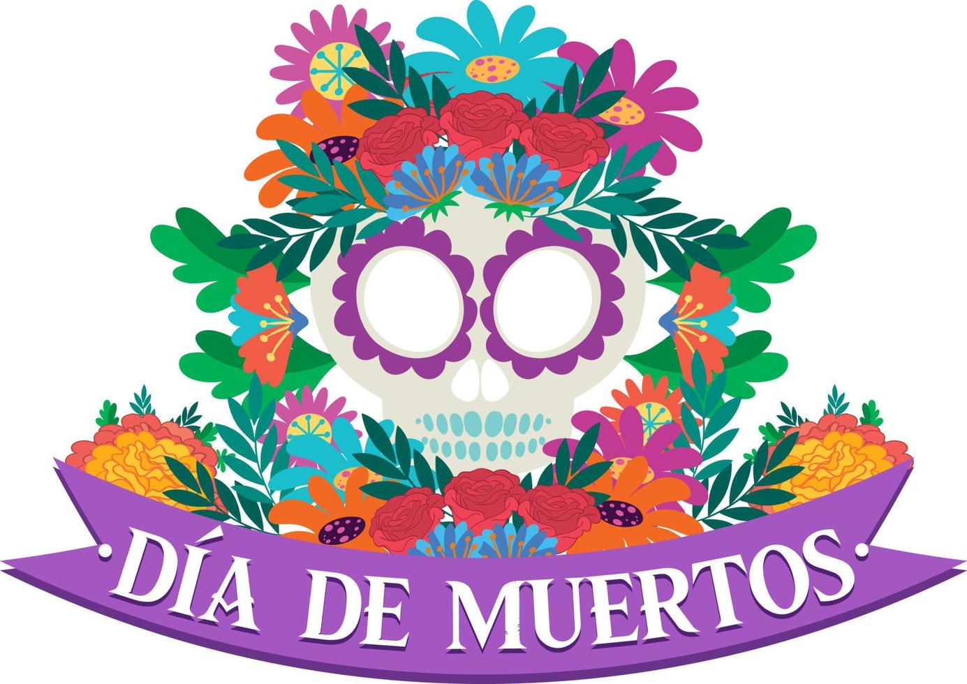 Day of the Dead logo design vector