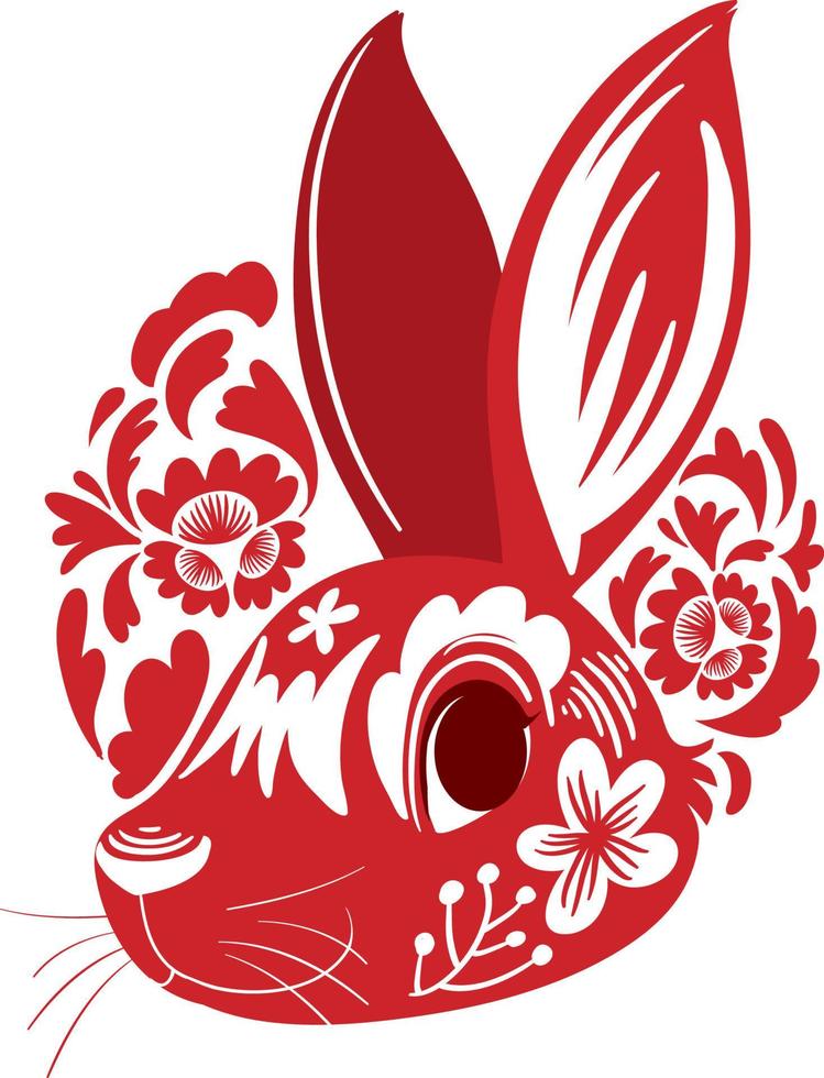 Chinese Lunar New Year Rabbit symbol 2023 vector