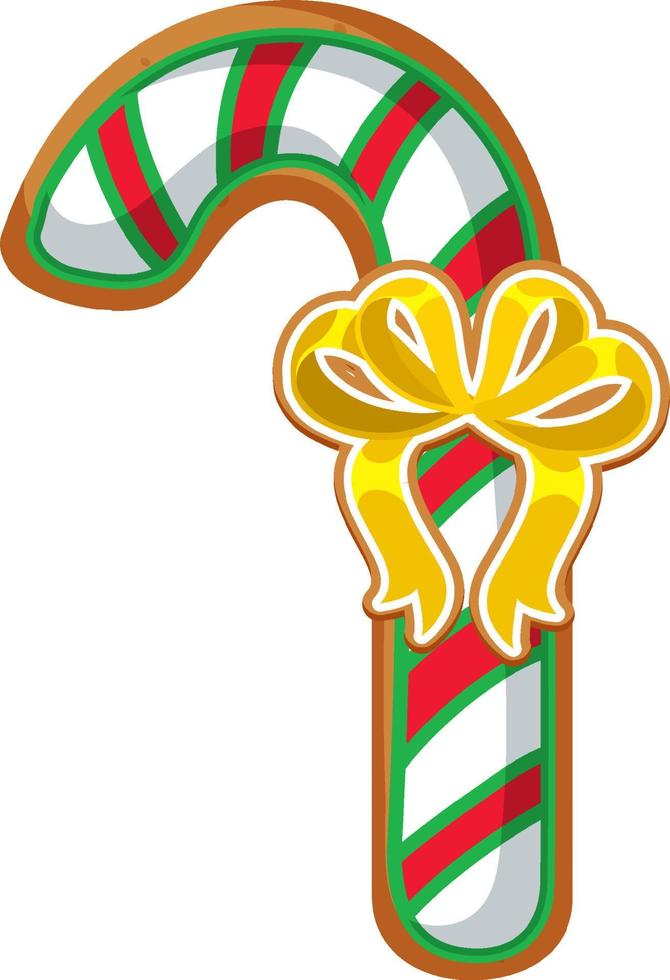 bastón de caramelo de navidad aislado vector