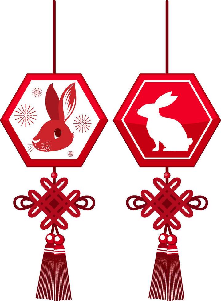 Chinese Lunar New Year Rabbit symbol 2023 vector