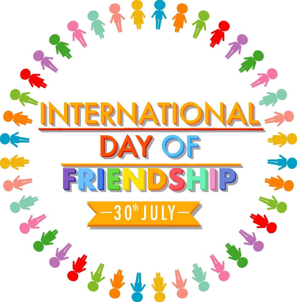 International Friendship Day banner design vector