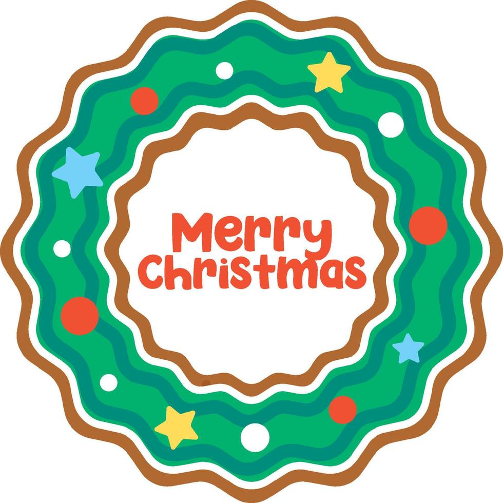 Merry Christmas text banner design vector