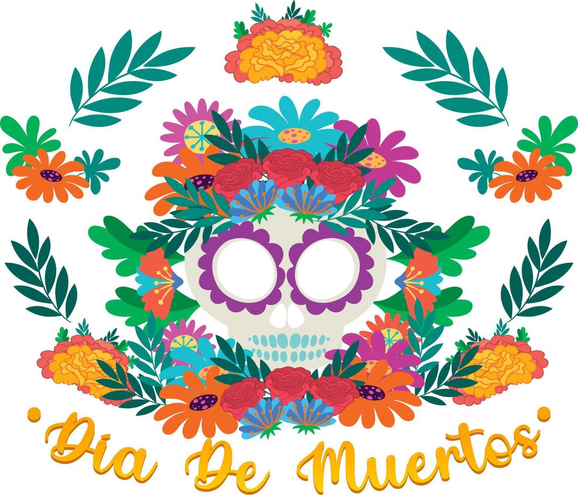 Day of the Dead logo design vector