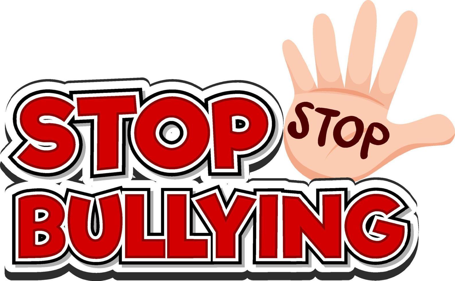 Stop Bullying text for banner or poster design vector