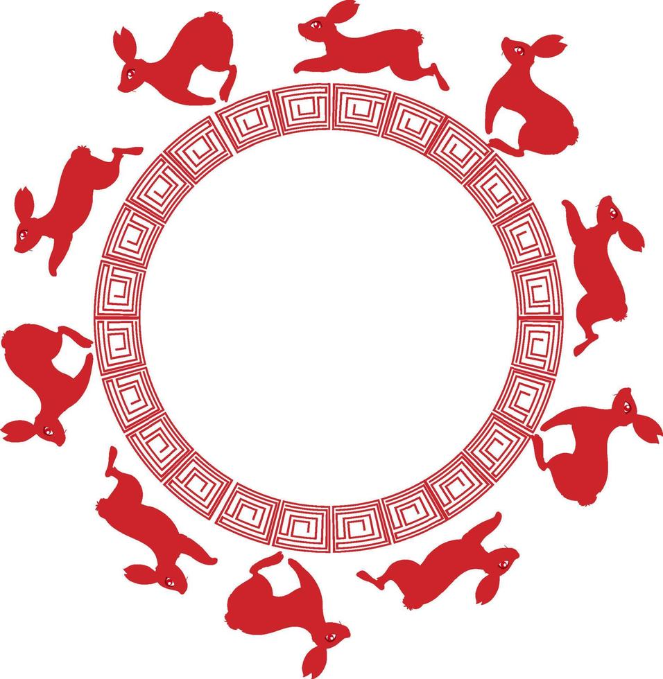 Chinese Lunar New Year Rabbit symbol 2023 vector
