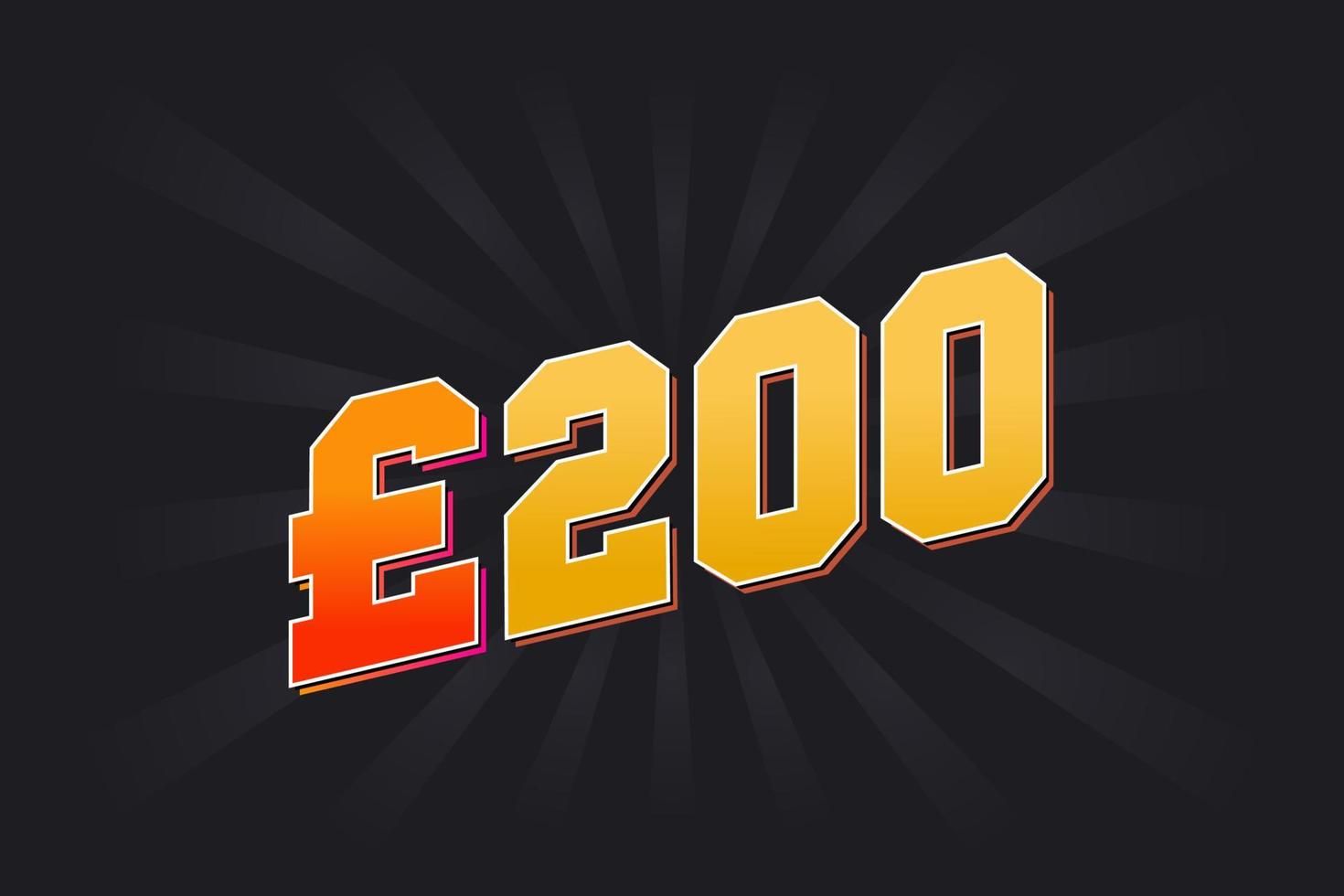 200 Pound Currency Vector Text Symbol 200 British Pound Money Stock 200-pound-currency-vector-text-symbol-200-british-pound-money-stock