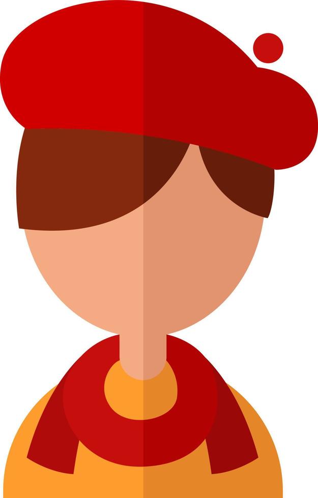 Professional painter, illustration, vector on white background.