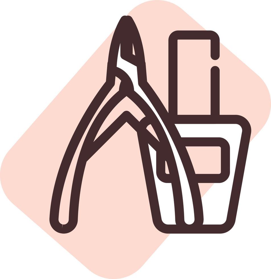 Nail products, illustration, vector on a white background.