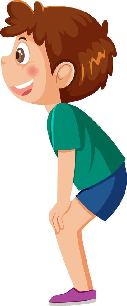 A boy smiling with bullying expression vector