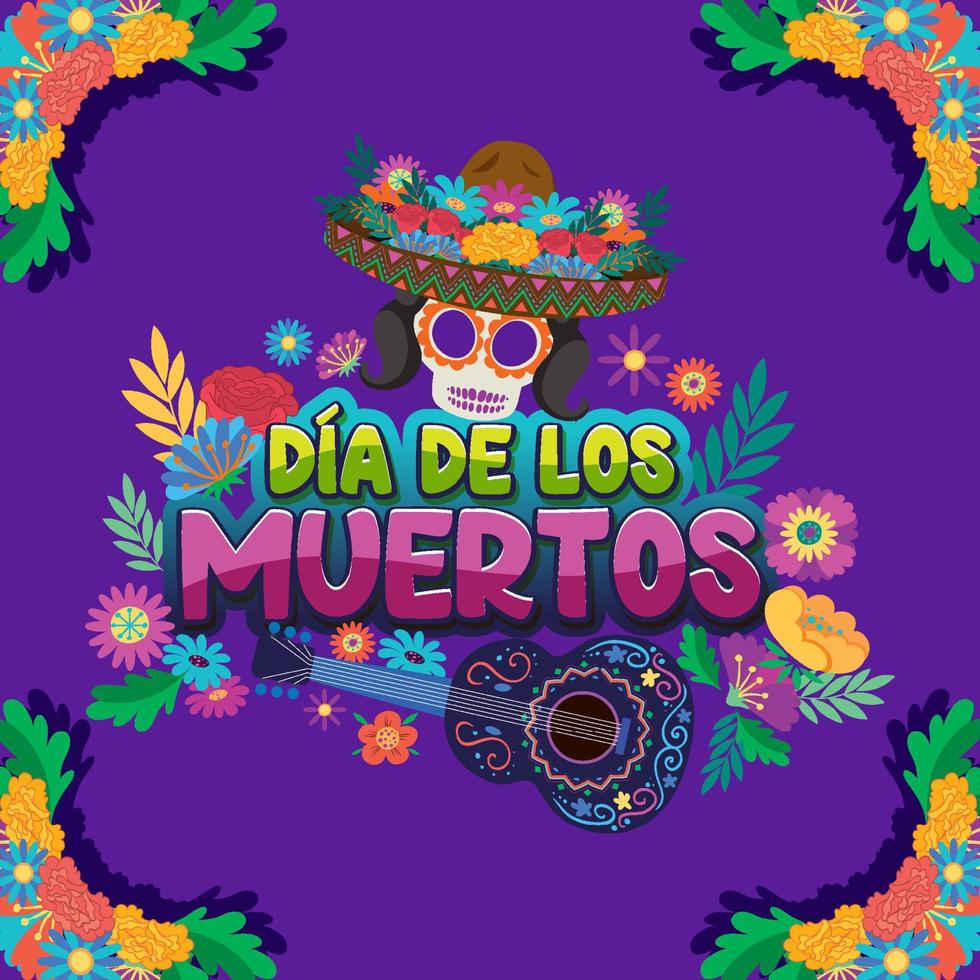 diseño del cartel del día de los muertos vector