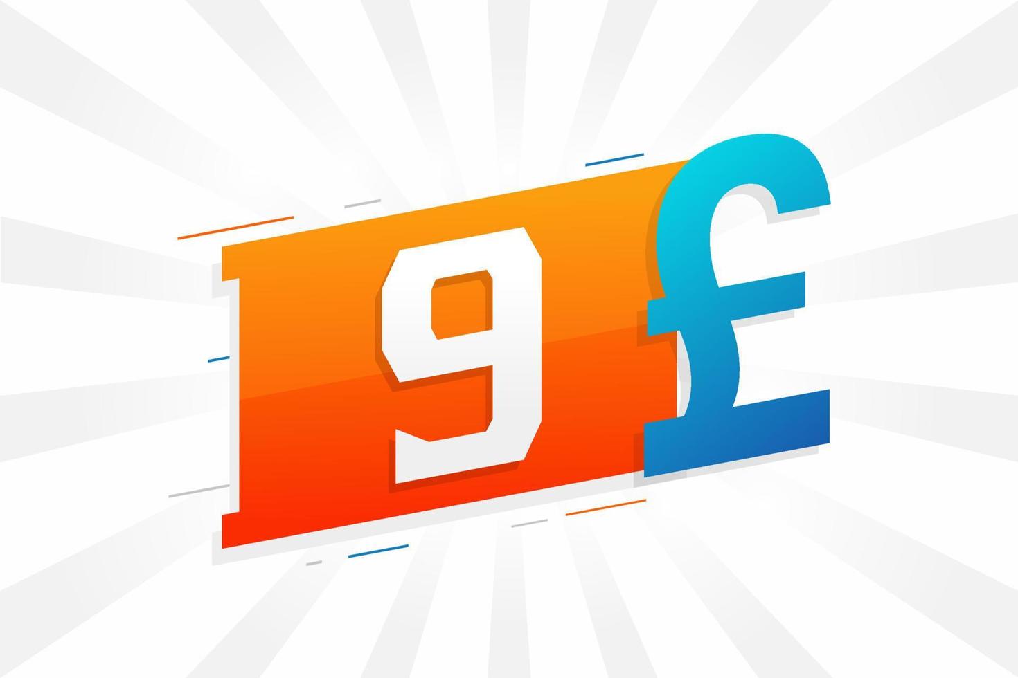 9 Pound Currency Vector Text Symbol 9 British Pound Money Stock Vector 9-pound-currency-vector-text-symbol-9-british-pound-money-stock-vector
