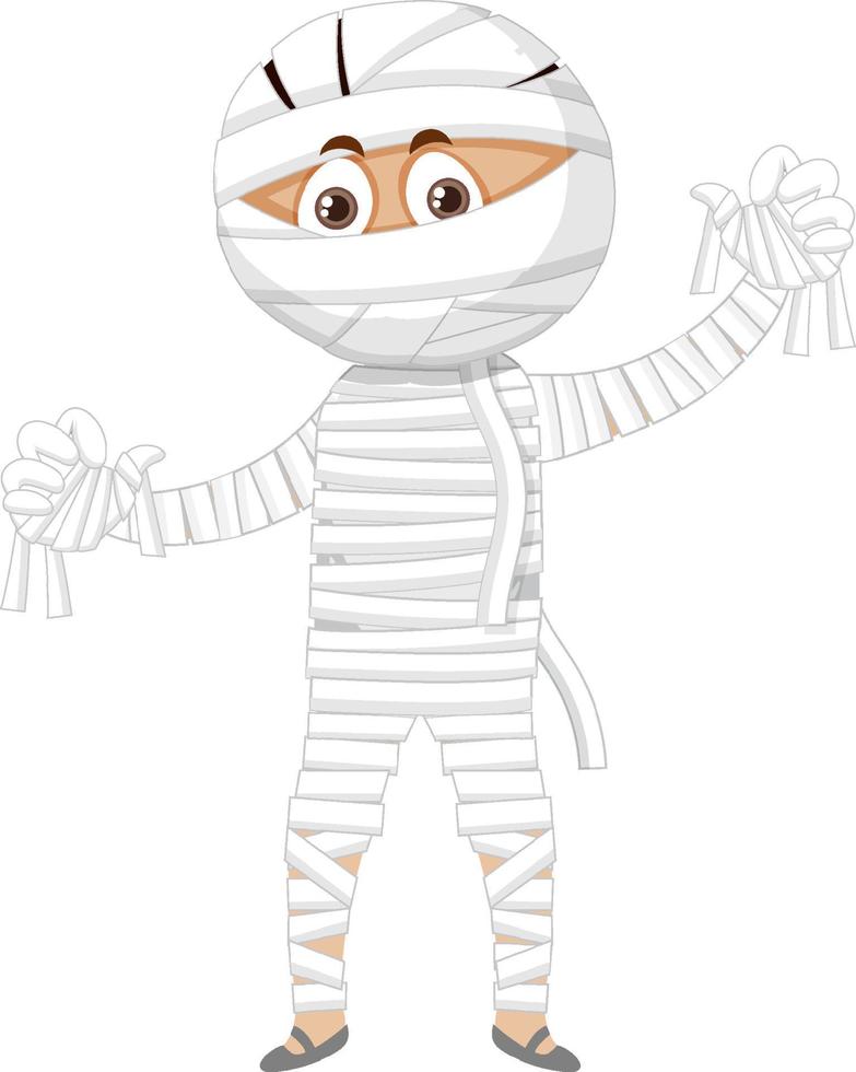 Mummy kid cartoon character vector