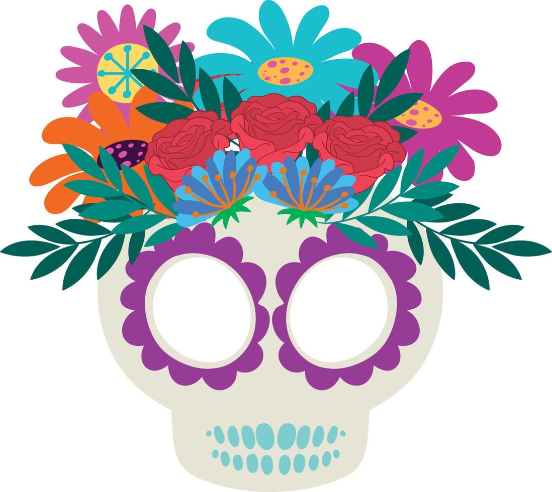 Day of the dead with Mexican calaca vector