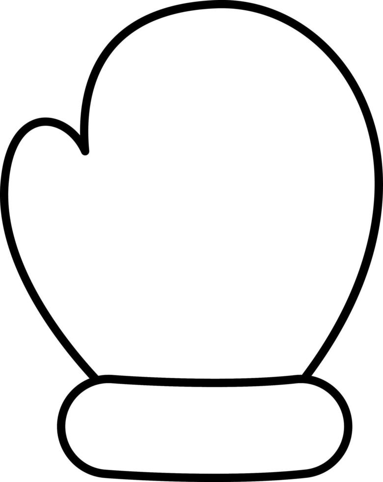 White glove, illustration, vector on white background.