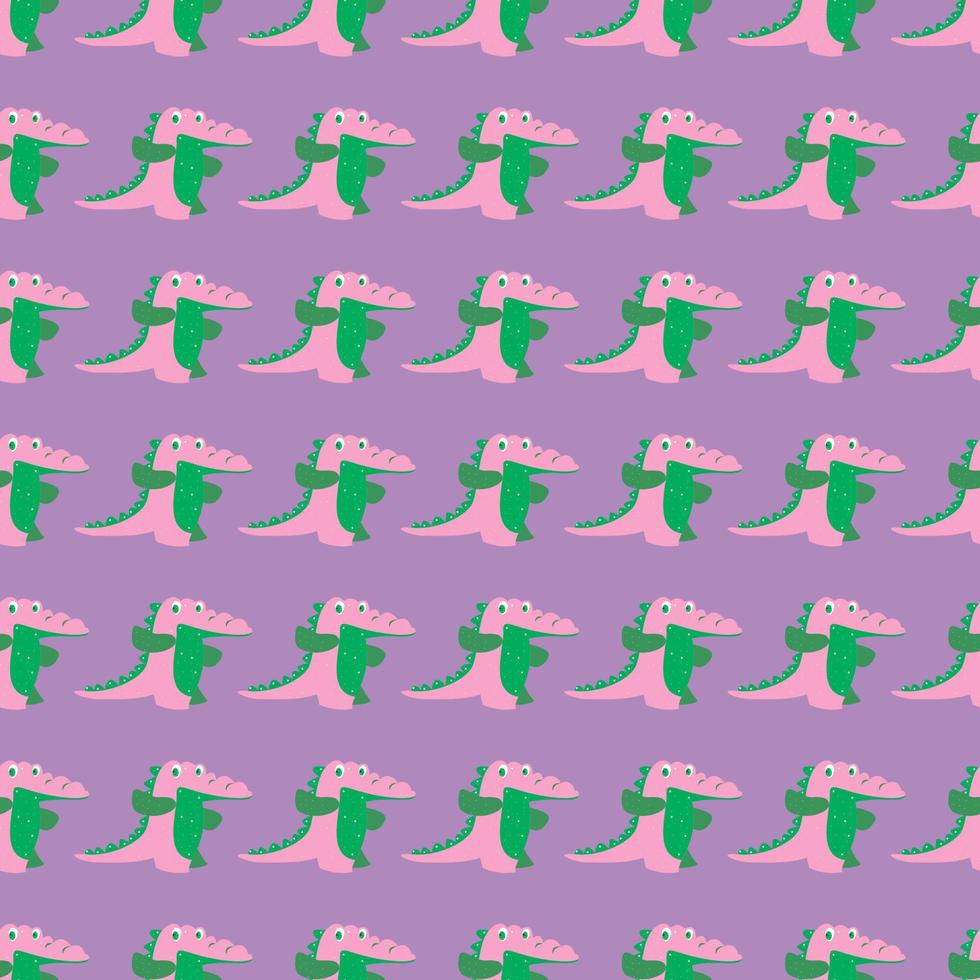 Crocodiles pattern, illustration, vector on white background