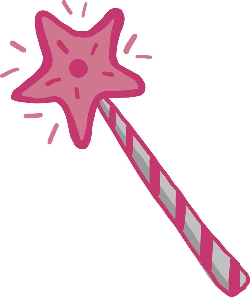 Magic wand, illustration, vector on white background