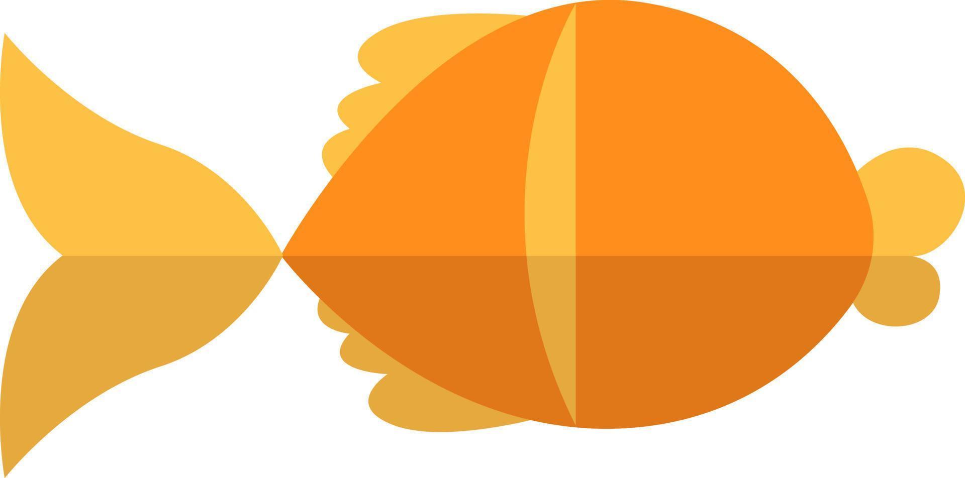 Pez naranja gordo, ilustración, vector sobre fondo blanco.