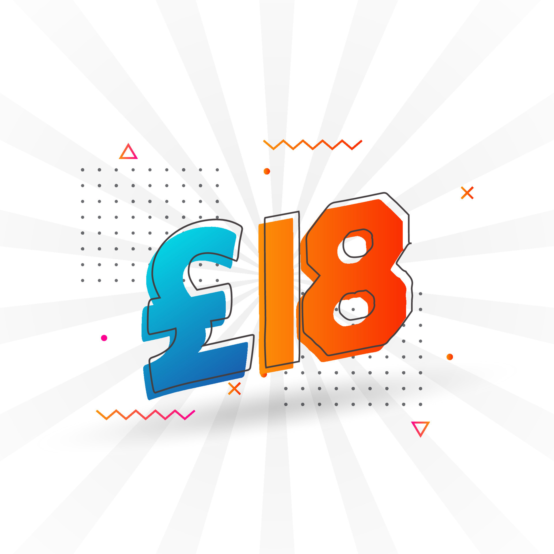18 Pound Currency Vector Text Symbol 18 British Pound Money Stock 18-pound-currency-vector-text-symbol-18-british-pound-money-stock