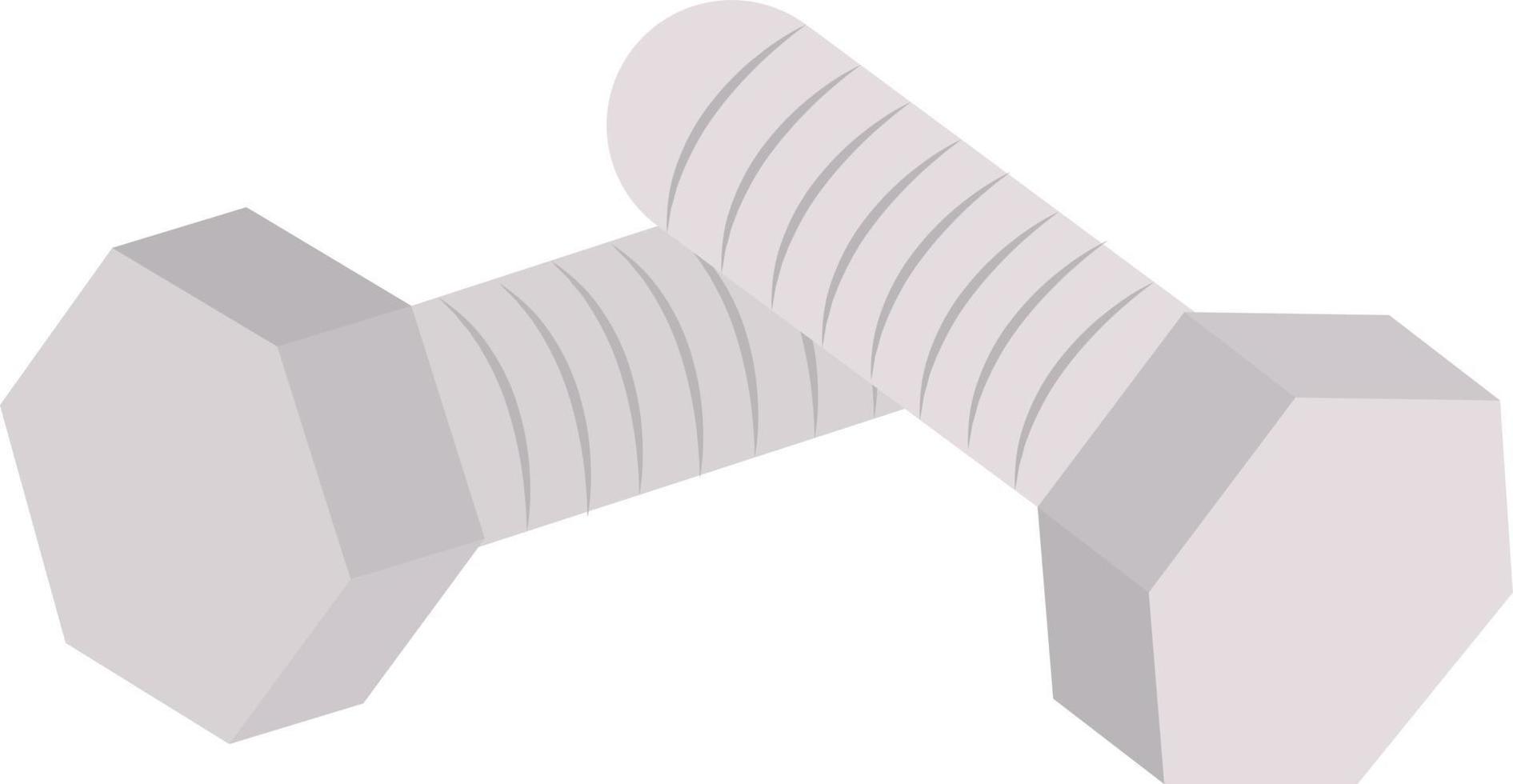 Screws, illustration, vector on white background.