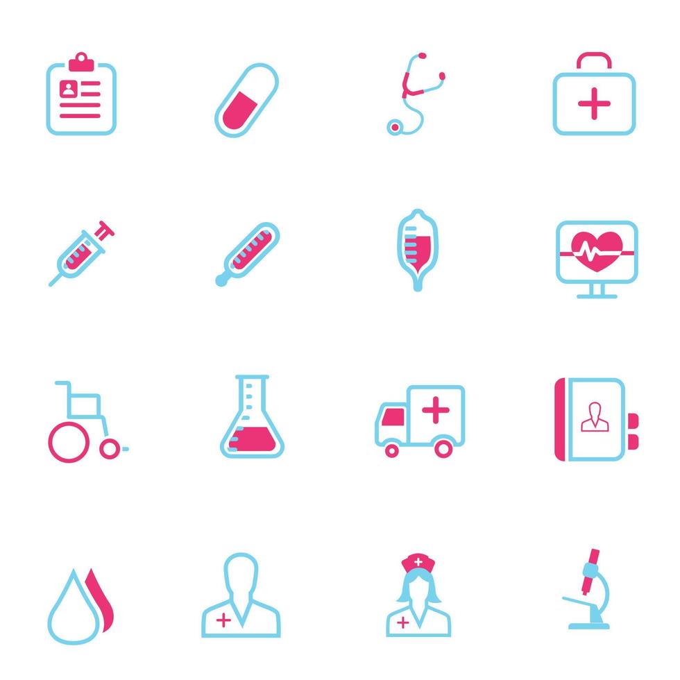 set medial icon design vector