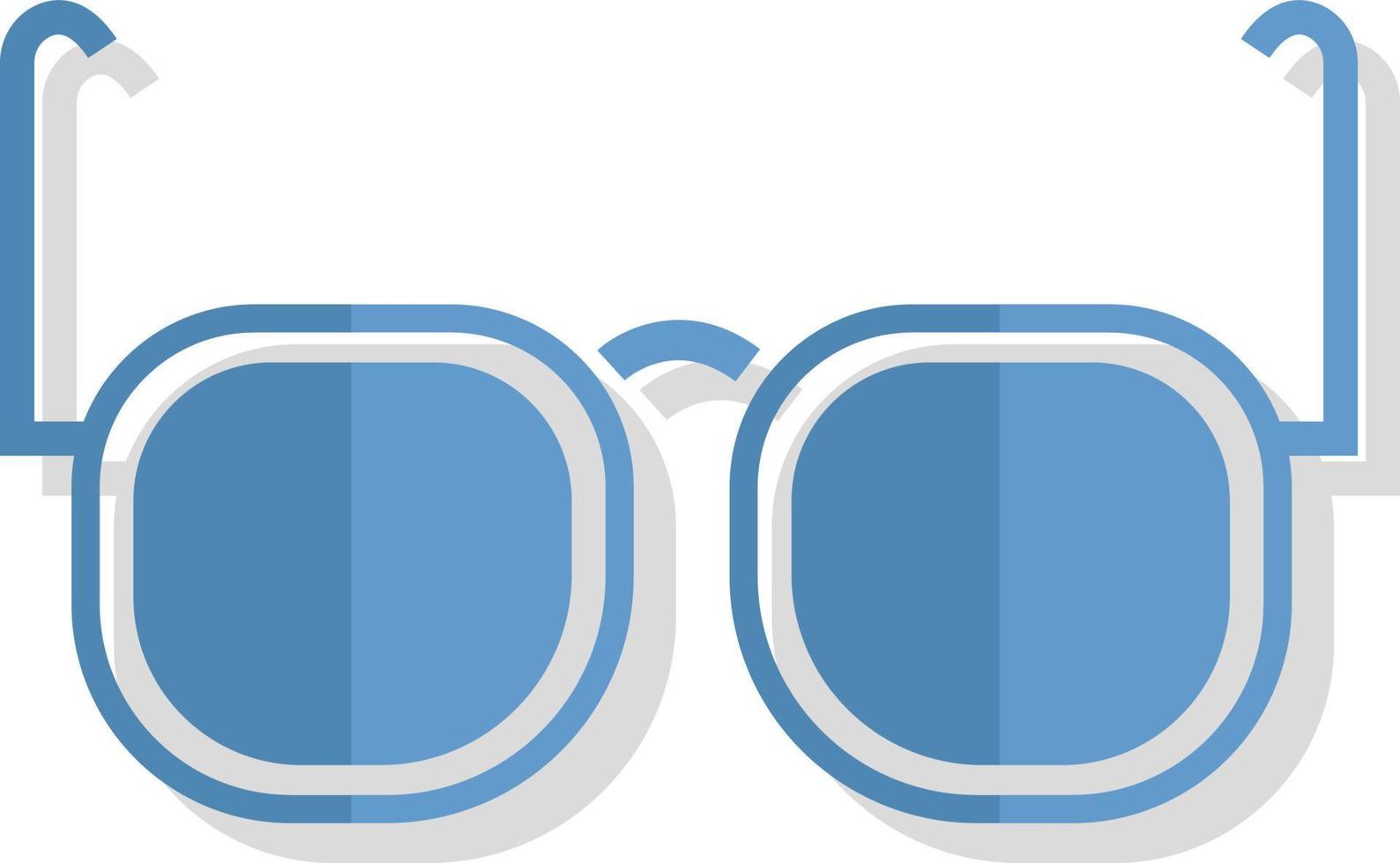 gafas de sol azules, ilustración, vector sobre fondo blanco.