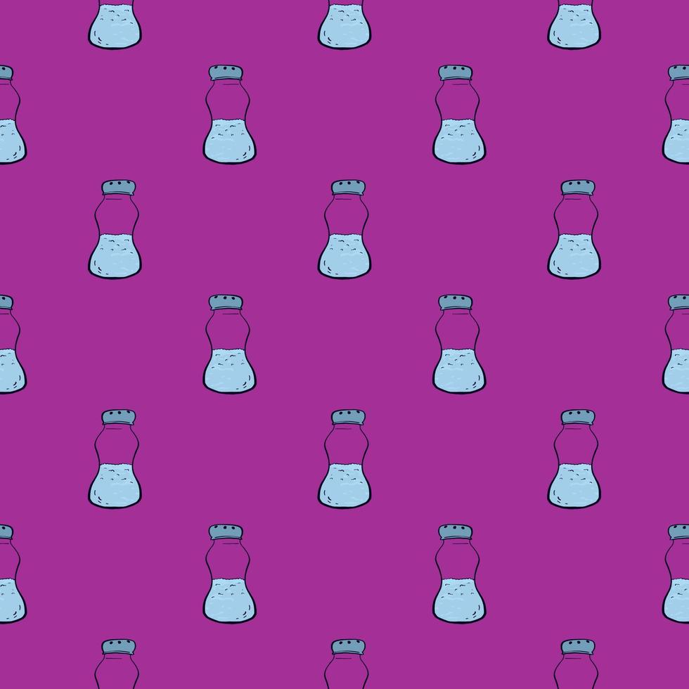 Salt shaker , seamless pattern on a pink background. vector