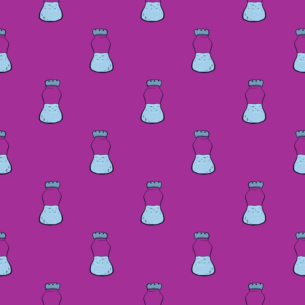 Salt shaker , seamless pattern on a pink background. vector