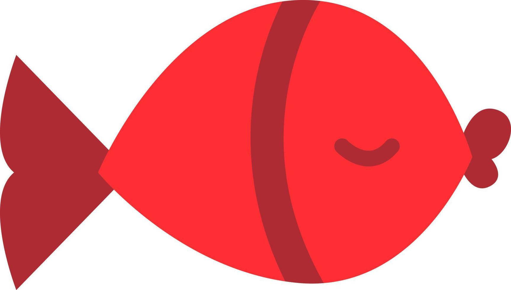 pez rojo, ilustración, vector sobre fondo blanco.