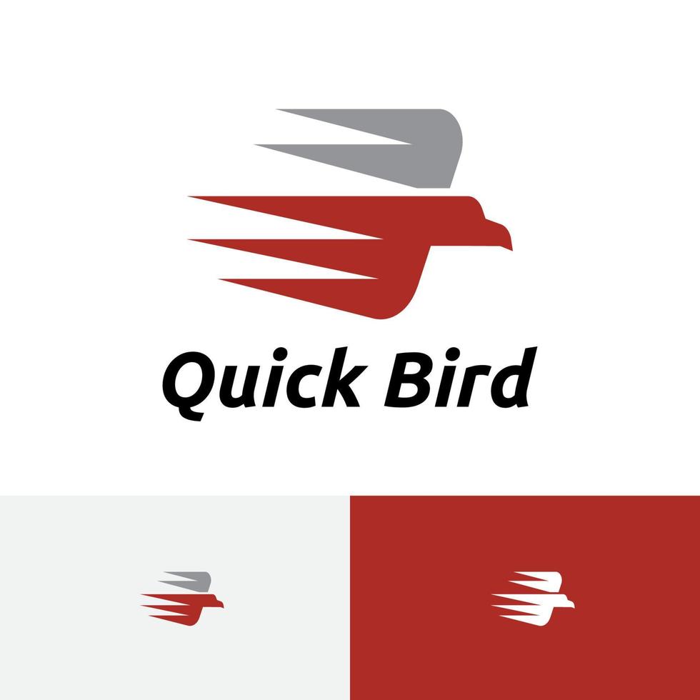 Quick Bird Fast Rapid Eagle Flying Wings Logo vector