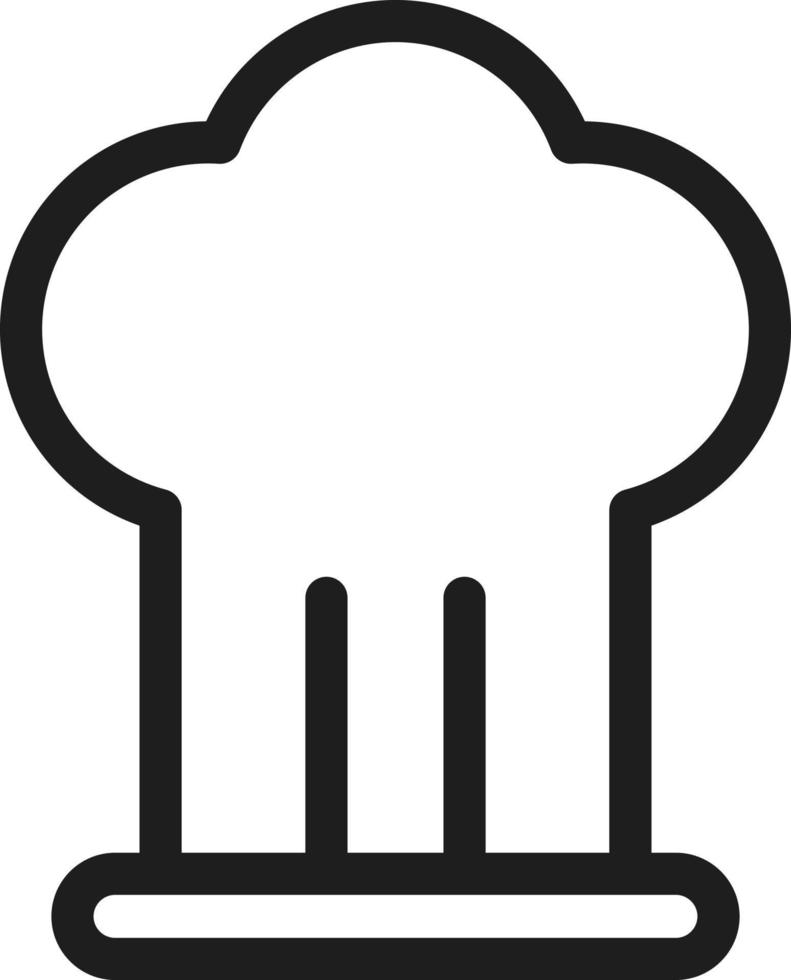 Chefs hat, illustration, vector on a white background.